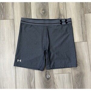 Under Armour HeatGear Compression Gray Pull On Athletic Shorts Women’s Sz Medium